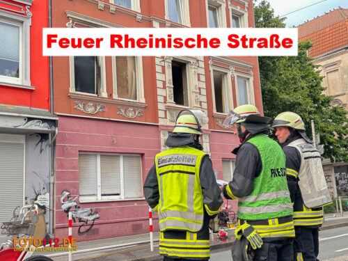 Feuer Rheinische Straße
